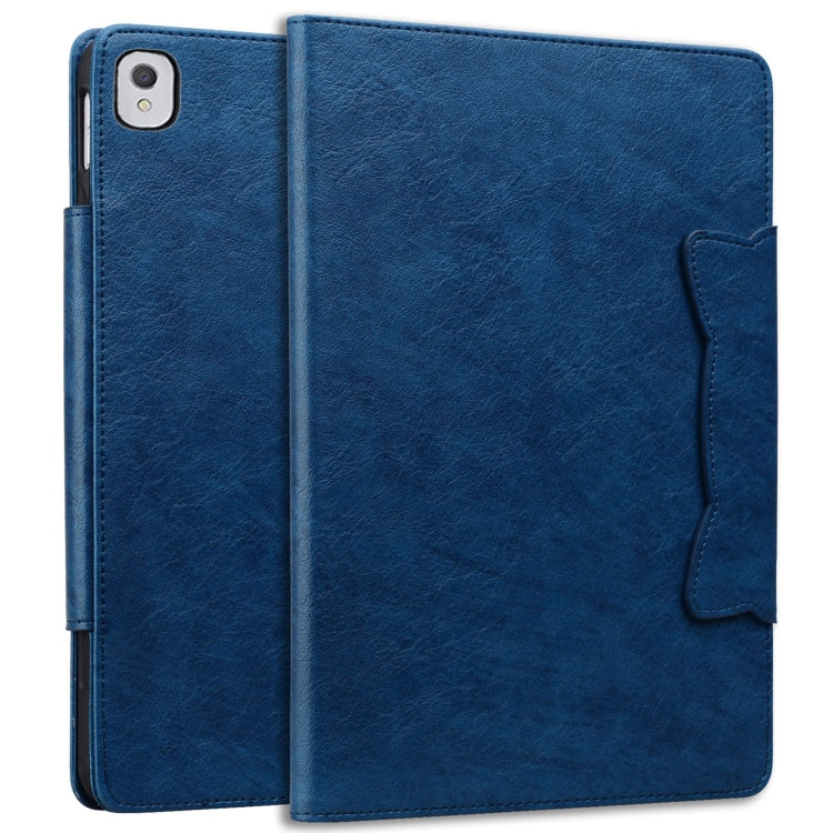 For iPad 10.5 2019 / 2017 / Air 3 Cat Buckle Leather Smart Tablet Case(Royal Blue) by bashfashion