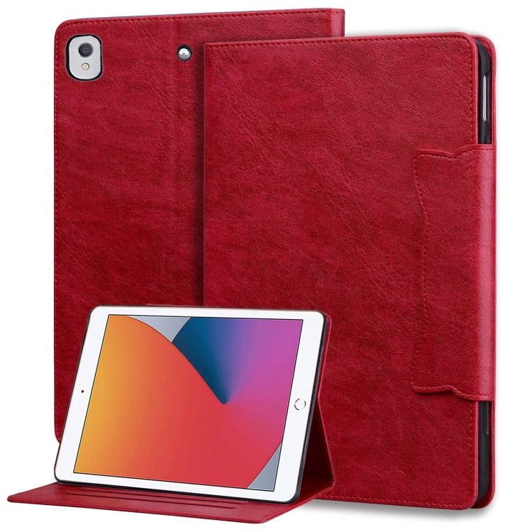 For iPad 9 10.2 2021 / 8 2020 / 7 2019 Cat Buckle Leather Smart Tablet Case(Red) by bashfashion