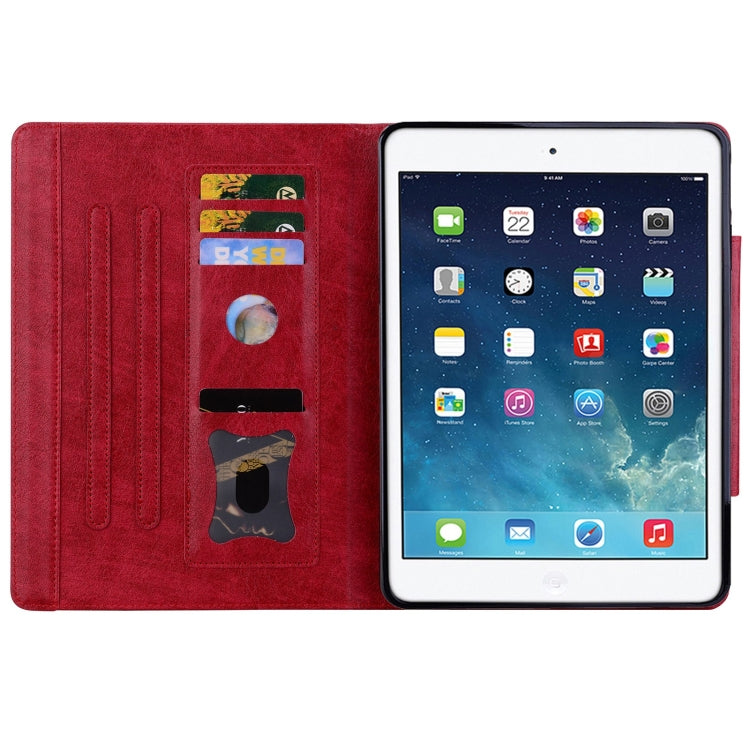 For iPad 9 10.2 2021 / 8 2020 / 7 2019 Cat Buckle Leather Smart Tablet Case(Red) by bashfashion