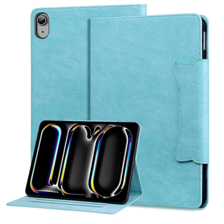 For iPad 2025 / 2022 Cat Buckle Leather Smart Tablet Case(Sky Blue) by bashfashion