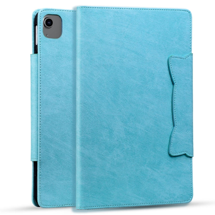 For iPad Pro 11 2022 / 2021 / 2020 / 2018 Cat Buckle Leather Smart Tablet Case(Sky Blue) by bashfashion