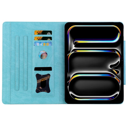 For iPad Pro 11 2022 / 2021 / 2020 / 2018 Cat Buckle Leather Smart Tablet Case(Sky Blue) by bashfashion