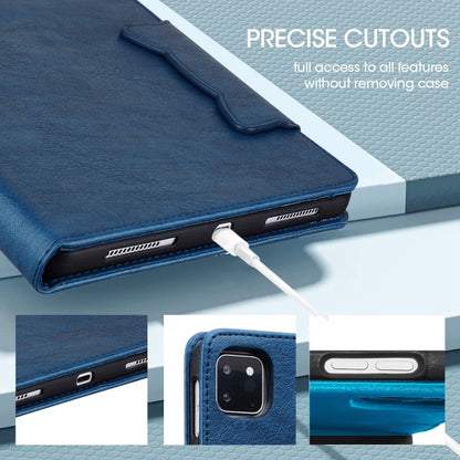 For iPad Air 13 2025 / 2024 Cat Buckle Leather Smart Tablet Case(Royal Blue) by bashfashion