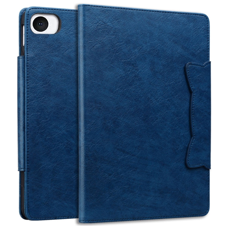 For iPad mini 5 / 4 / 3 / 2 / 1 Cat Buckle Leather Smart Tablet Case(Royal Blue) by bashfashion