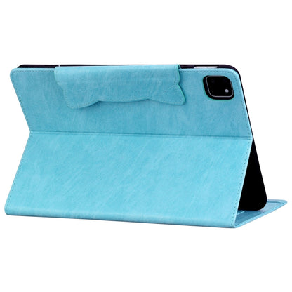 For iPad Pro 11 2025 / 2024 Cat Buckle Leather Smart Tablet Case(Sky Blue) by bashfashion