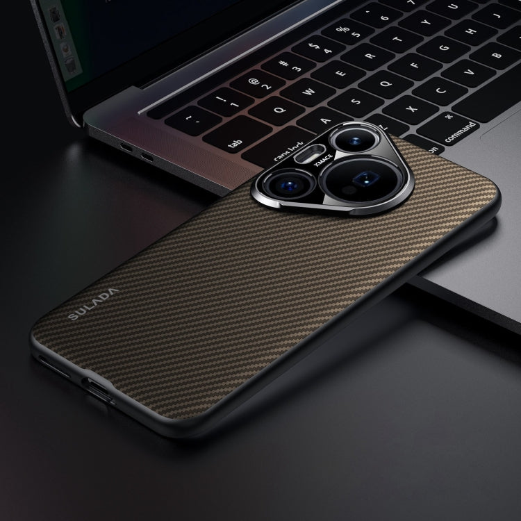 For Huawei Pura 70 Pro / 70 Pro+ SULADA 600D Kevlar Texture PC Shockproof Phone Case(Brown) by SULADA