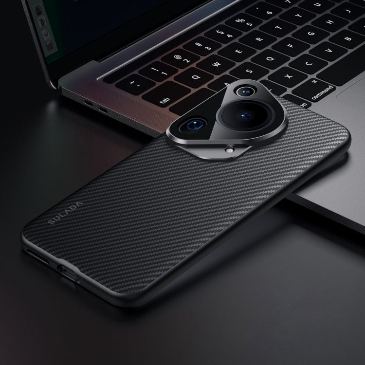 For Huawei Pura 70 Ultra SULADA 600D Kevlar Texture PC Shockproof Phone Case(Black) by SULADA