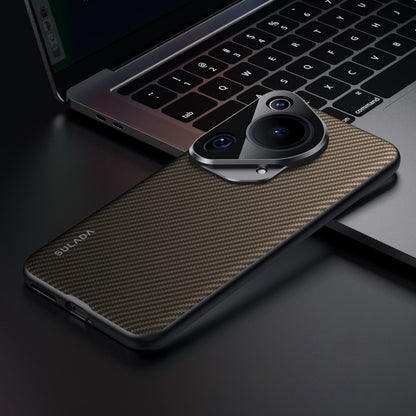 For Huawei Pura 70 Ultra SULADA 600D Kevlar Texture PC Shockproof Phone Case(Brown) by SULADA