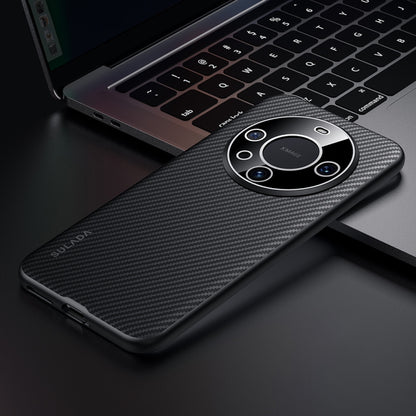 For Huawei Mate 60 Pro SULADA 600D Kevlar Texture PC Shockproof Phone Case(Black) by SULADA