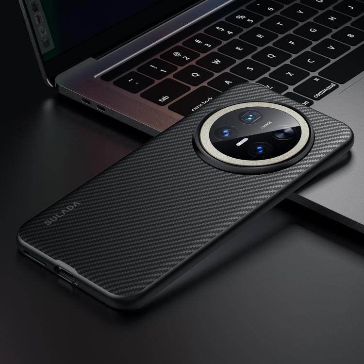 For Huawei Mate 70 Pro / Mate 70 Pro+ SULADA 600D Kevlar Texture PC Shockproof Phone Case(Black) by SULADA