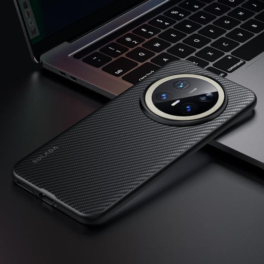 For Huawei Mate 70 Pro / Mate 70 Pro+ SULADA 600D Kevlar Texture PC Shockproof Phone Case(Black) by SULADA