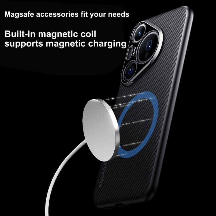 For Huawei Pura 70 Ultra SULADA 600D Kevlar Texture PC Shockproof Phone Case(Brown) by SULADA