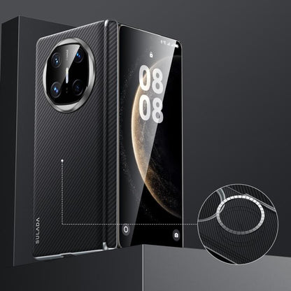 For Huawei Mate X6 SULADA 600D Kevlar Texture PC Shockproof Phone Case(Black) by SULADA