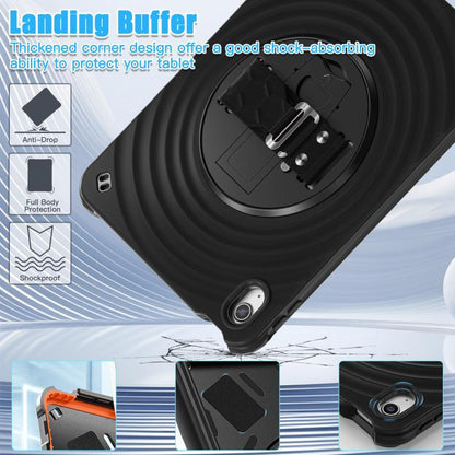 For iPad 2025 / 2022 Rotation Holder Silicone Hybrid PC Tablet Case(Black) by bashfashion