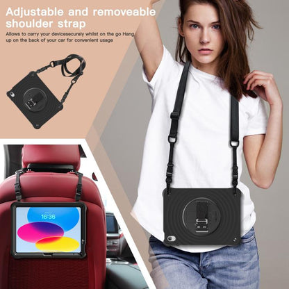 For iPad 2025 / 2022 Rotation Holder Silicone Hybrid PC Tablet Case(Black) by bashfashion