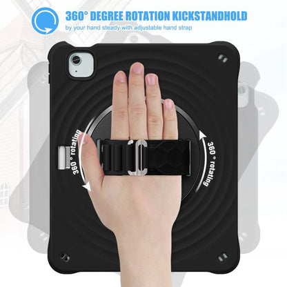 For iPad Air 13 2025 / 2024 Rotation Holder Silicone Hybrid PC Tablet Case(Black) by bashfashion