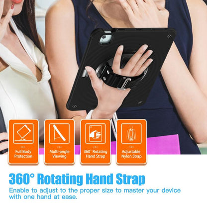 For iPad Air 13 2025 / 2024 Rotation Holder Silicone Hybrid PC Tablet Case(Black) by bashfashion