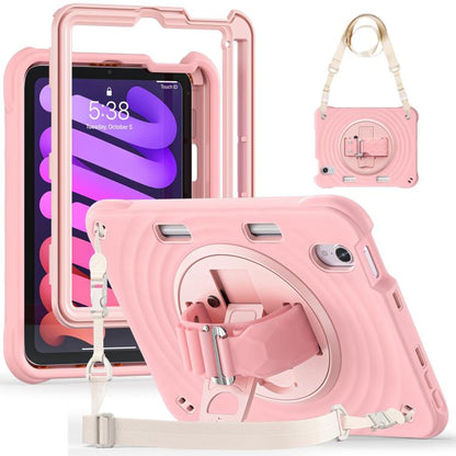 For iPad mini 2024 / mini 6 Rotation Holder Silicone Hybrid PC Tablet Case(Pink) by bashfashion