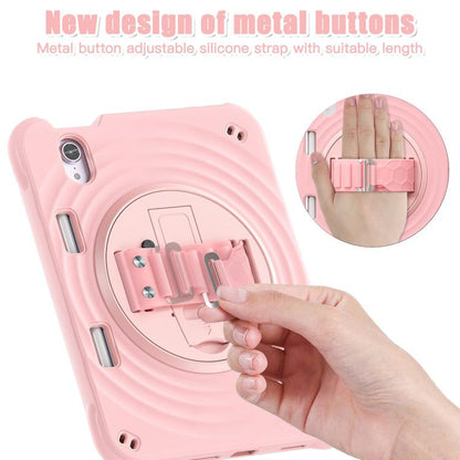 For iPad mini 2024 / mini 6 Rotation Holder Silicone Hybrid PC Tablet Case(Pink) by bashfashion