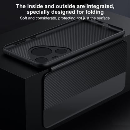 For Huawei Pura 70 SULADA Kevlar 600D Texture Smart Window Leather Phone Case(Black) by SULADA