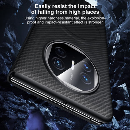 For Huawei Mate X3 SULADA Kevlar 600D Texture Smart Window Leather Phone Case(Brown) by SULADA