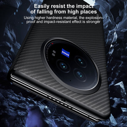 For vivo X Fold3 Pro SULADA Kevlar 600D Texture Smart Window Leather Phone Case(Black) by SULADA