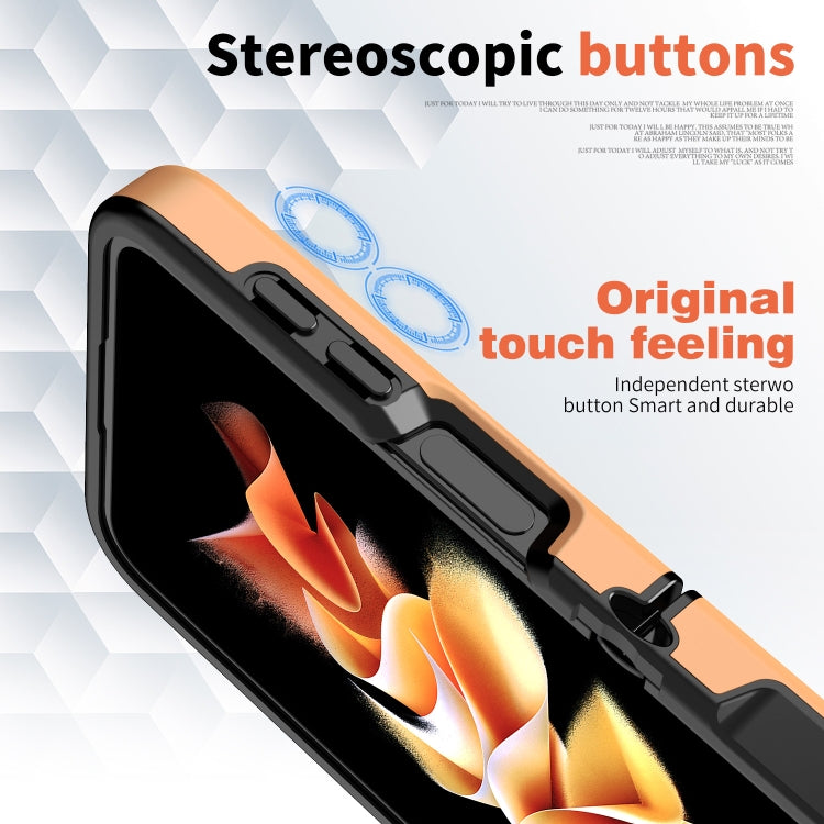 For Samsung Galaxy Z Flip7 FE / Flip6 Flat Skin Feel TPU+PC Shockproof Phone Case(Pastel Peach) by bashfashion