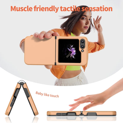 For Samsung Galaxy Z Flip7 FE / Flip6 Flat Skin Feel TPU+PC Shockproof Phone Case(Pastel Peach) by bashfashion