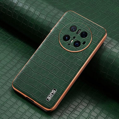 For Huawei Mate 70 Pro / 70 Pro+ AZNS Electroplated Frame Crocodile Texture Full Coverage Phone Case(Green) by AZNS