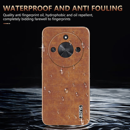 For Honor X50 / X50 Pro / X50 GT AZNS Electroplated Frame Crocodile Texture Full Coverage Phone Case(Blue) by AZNS