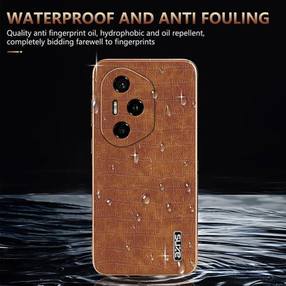 For Honor 300 Pro AZNS Electroplated Frame Crocodile Texture Full Coverage Phone Case(Blue) by AZNS