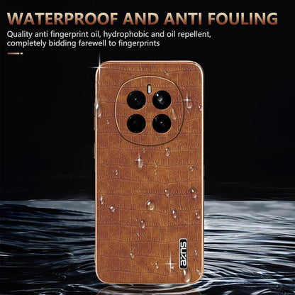 For Honor Magic7 AZNS Electroplated Frame Crocodile Texture Full Coverage Phone Case(Blue) by AZNS