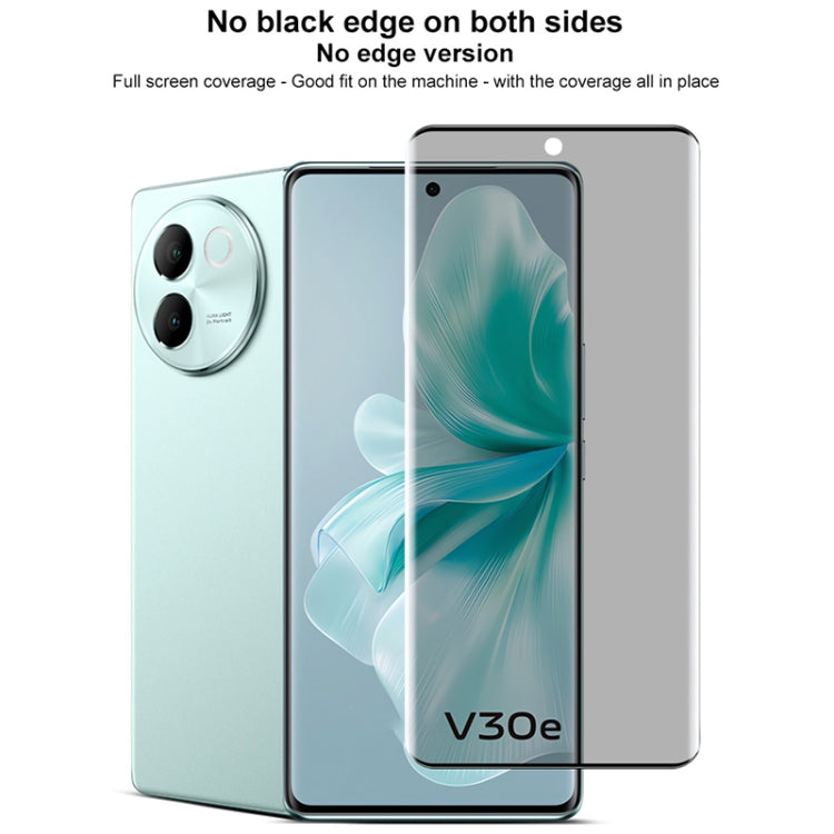 For vivo V30e imak No Edge Version 3D Curved Privacy Full Screen Tempered Glass Film by imak