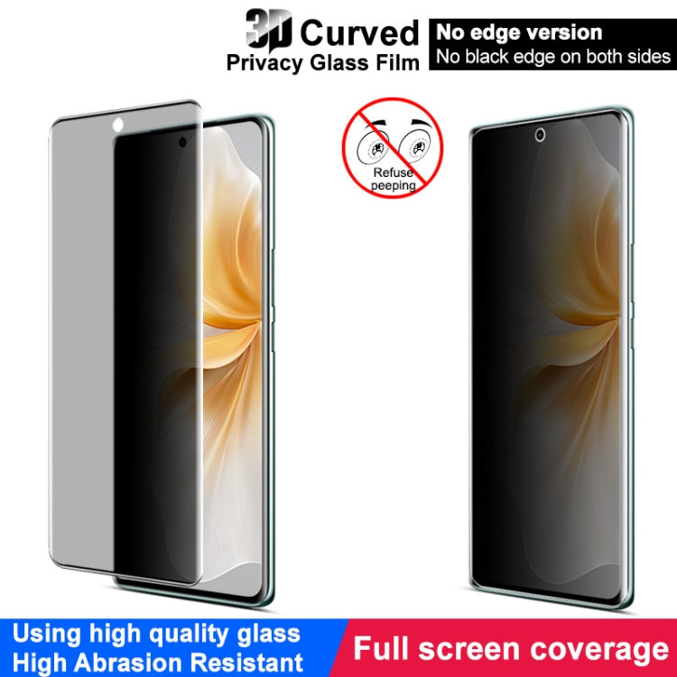 For vivo V40 Lite imak No Edge Version 3D Curved Privacy Full Screen Tempered Glass Film by imak