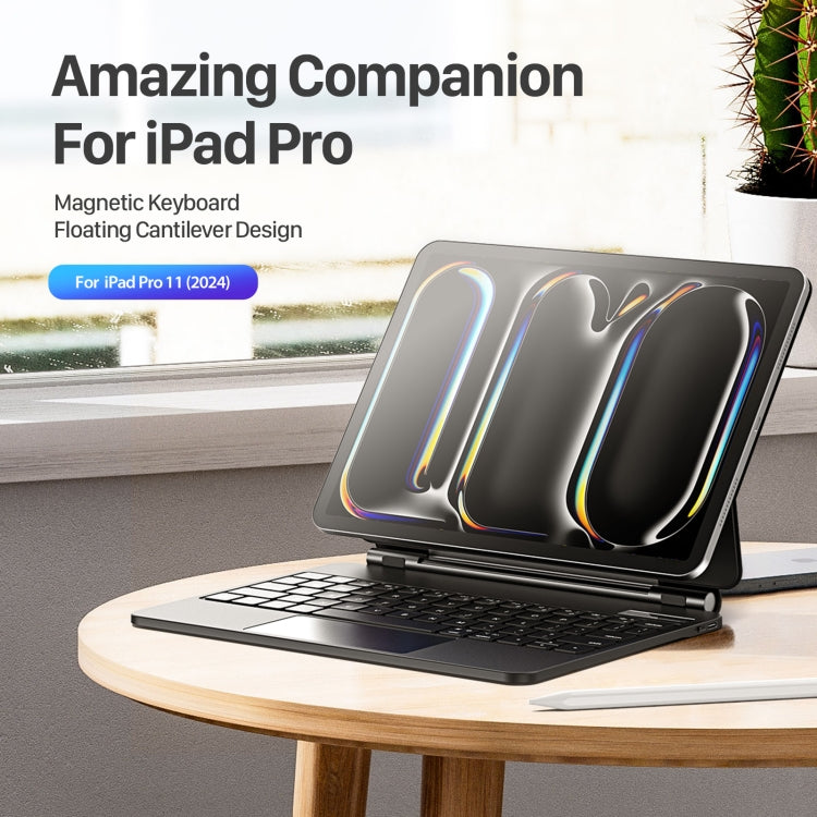 DUX DUCIS MK Series Floating Magnetic Keyboard Tablet Leather Case For iPad Pro 11 2024(Black) by DUX DUCIS