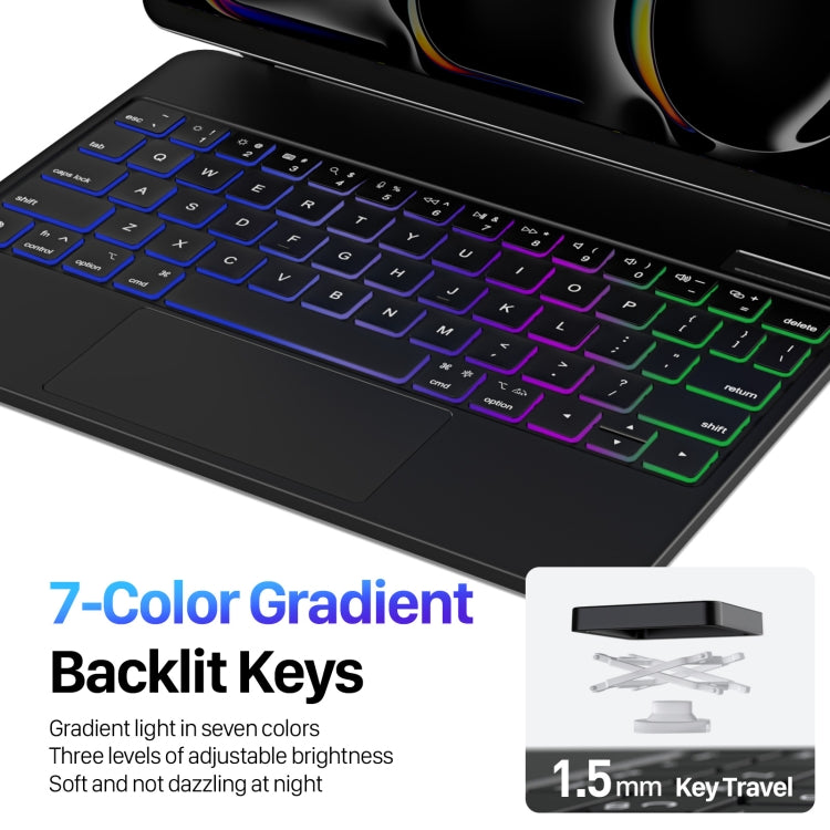 DUX DUCIS MK Series Floating Magnetic Keyboard Tablet Leather Case For iPad Pro 11 2024(Black) by DUX DUCIS