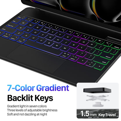 DUX DUCIS MK Series Floating Magnetic Keyboard Tablet Leather Case For iPad Pro 11 2024(Black) by DUX DUCIS