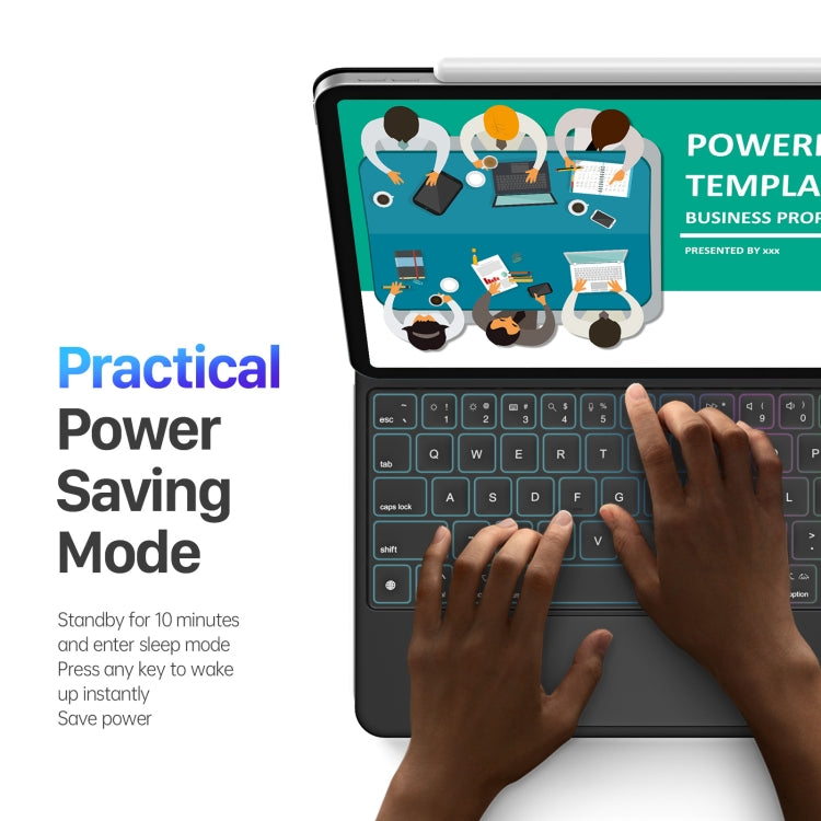 DUX DUCIS MK Series Floating Magnetic Keyboard Tablet Leather Case For iPad Pro 11 2024(Black) by DUX DUCIS