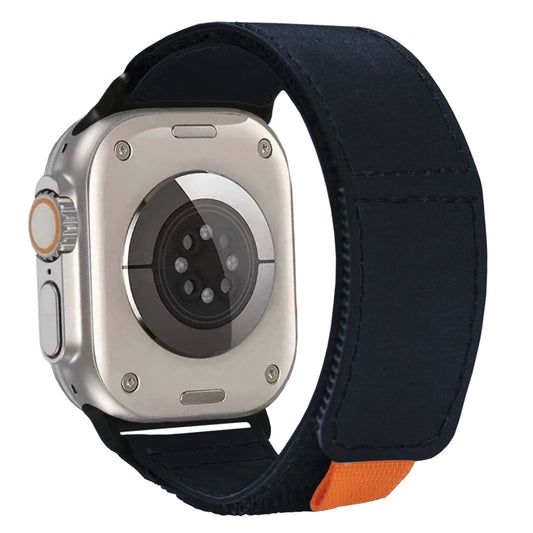 For Apple Watch Ultra 2 49mm Loop Woven Nylon Watch Band(Midnight) by bashfashion
