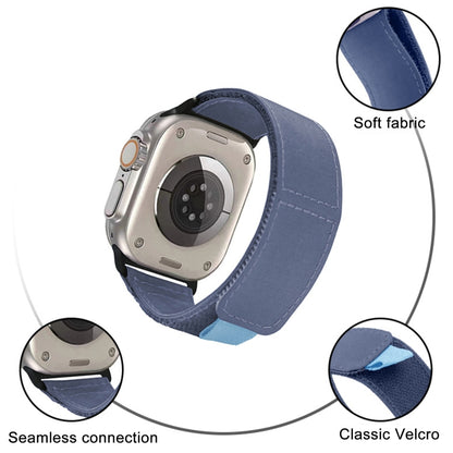 For Apple Watch Ultra 49mm Loop Woven Nylon Watch Band(Midnight) by bashfashion