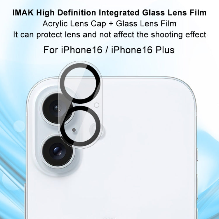 For iPhone 16 / 16 Plus imak High Definition Integrated Glass Lens Film by imak
