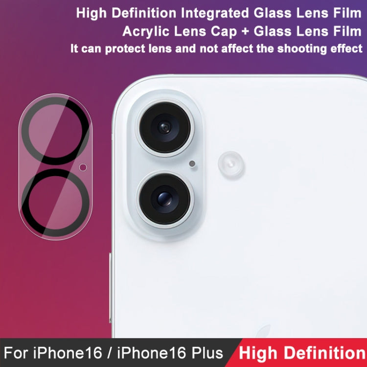 For iPhone 16 / 16 Plus imak High Definition Integrated Glass Lens Film by imak