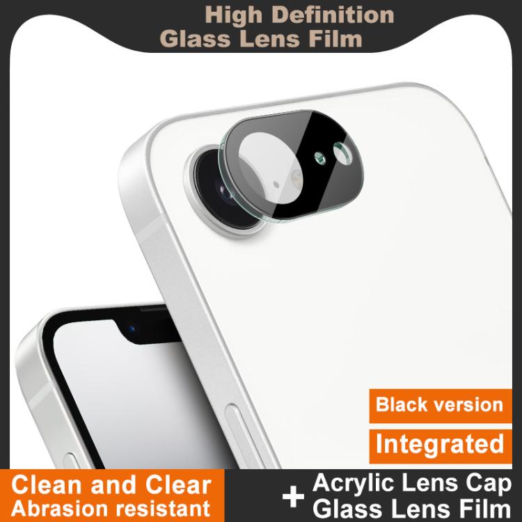 For iPhone 16e imak High Definition Integrated Glass Lens Film Black Version by imak
