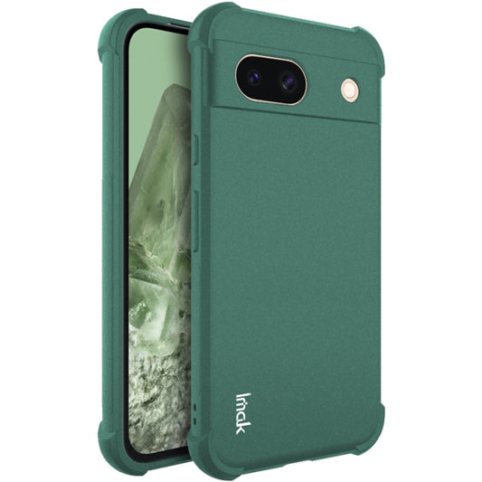 For Google Pixel 8a imak Shockproof Airbag TPU Phone Case(Matte Green) by imak