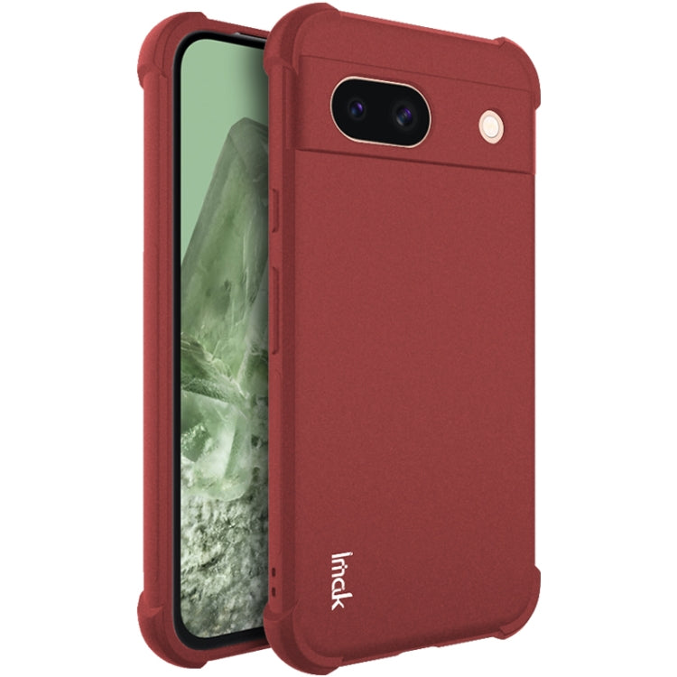 For Google Pixel 8a imak Shockproof Airbag TPU Phone Case(Matte Red) by imak