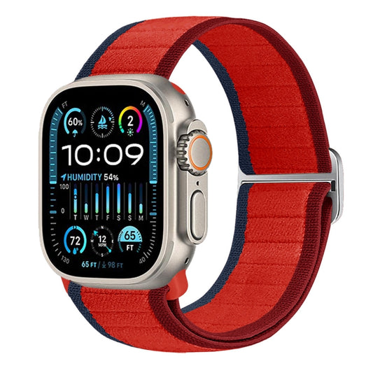 For Apple Watch Ultra 49mm Nylon Elastic Buckle Watch Band(Red) by bashfashion