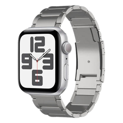 For Apple Watch SE 2023 44mm Titanium Metal Watch Band(Silver) by bashfashion