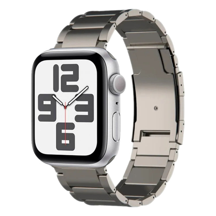 For Apple Watch SE 2023 40mm Titanium Metal Watch Band(Titanium) by bashfashion