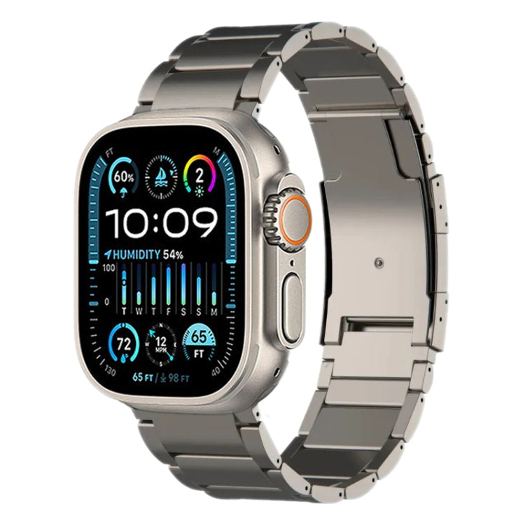 For Apple Watch Ultra 2 49mm Titanium Metal Watch Band(Titanium) by bashfashion