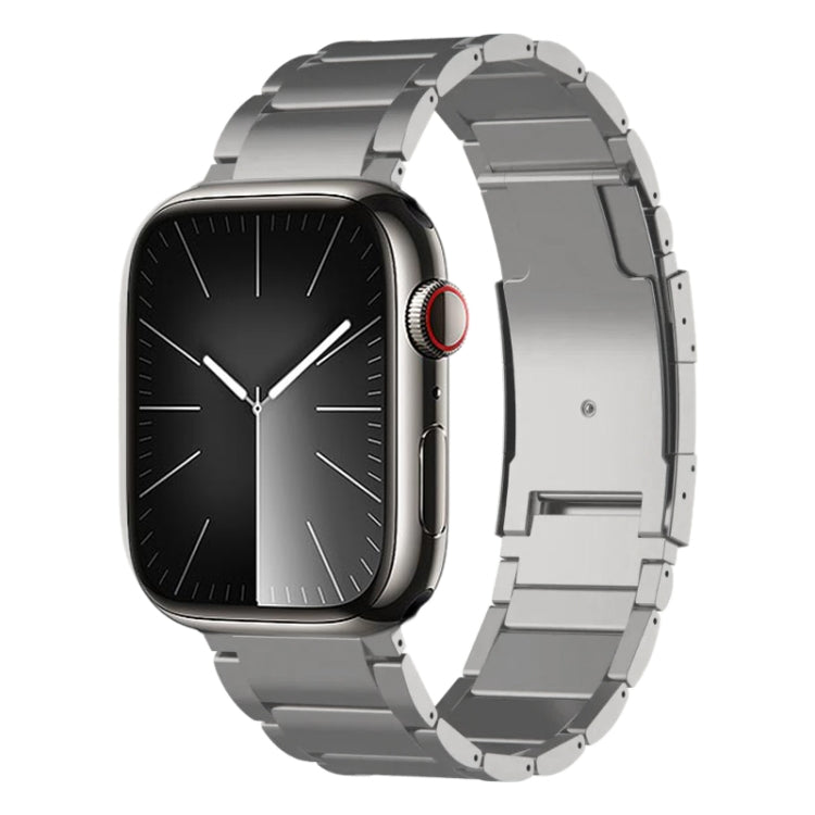 For Apple Watch Series 9 45mm Titanium Metal Watch Band(Silver) by bashfashion